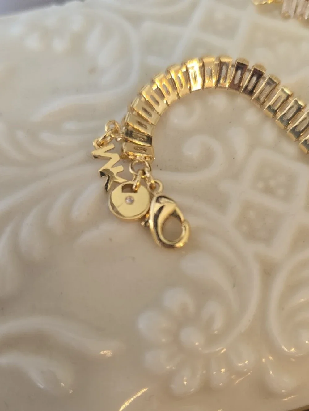 Michael Kors Gold Crystal Baguette Bracelet - Women Jewelry